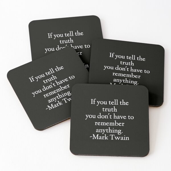 Item preview, Mark Twain Quote - If You Tell The Truth designed and sold by StoaMart.