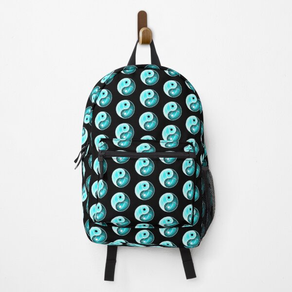 Turquoise black yin yang volleyball II Backpack