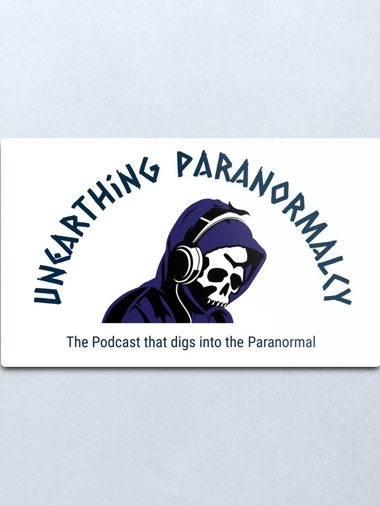 Alternate view of Podcast Merchandise for Unearthing Paranormalcy Metal Print