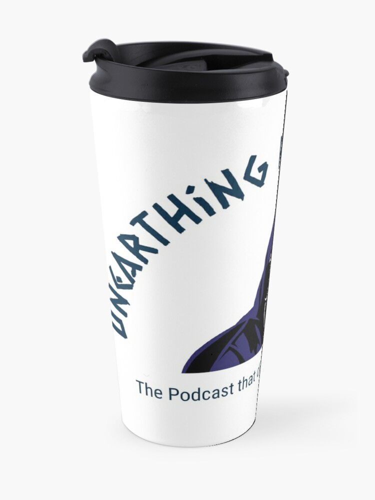 Alternate view of Podcast Merchandise for Unearthing Paranormalcy Travel Coffee Mug