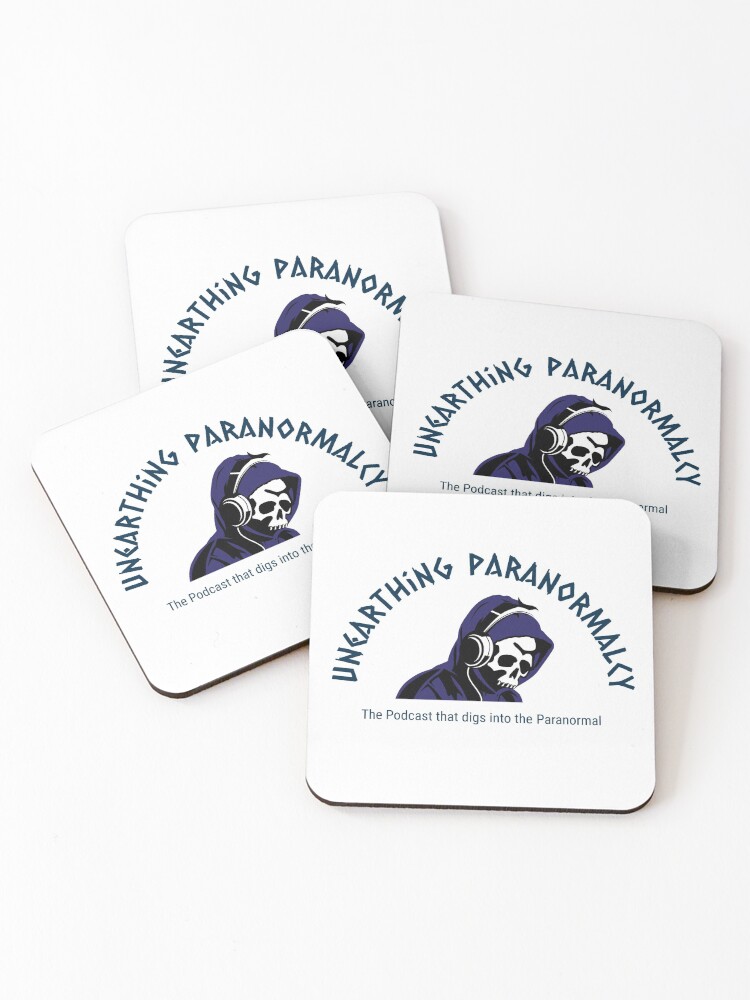 Thumbnail 1 of 5, Coasters (Set of 4), Podcast Merchandise for Unearthing Paranormalcy designed and sold by unpnormalcy.