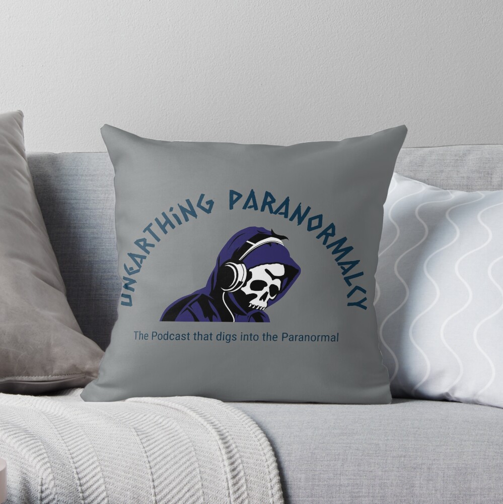 Podcast Merchandise for Unearthing Paranormalcy Throw Pillow