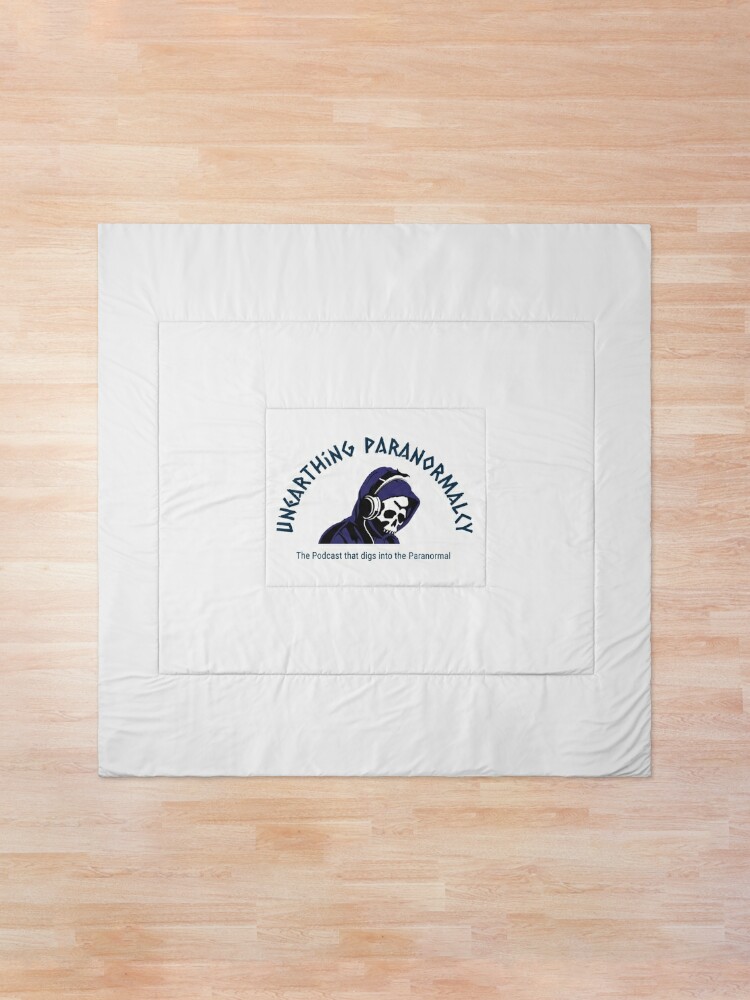 Alternate view of Podcast Merchandise for Unearthing Paranormalcy Comforter