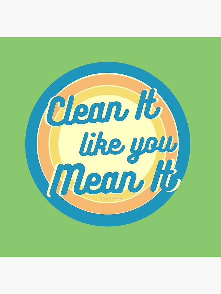 Thumbnail 4 of 4, Pillow, Clean It Like You Mean It, Vintage, Retro, Cleaning Humor designed and sold by SavvyCleaner.