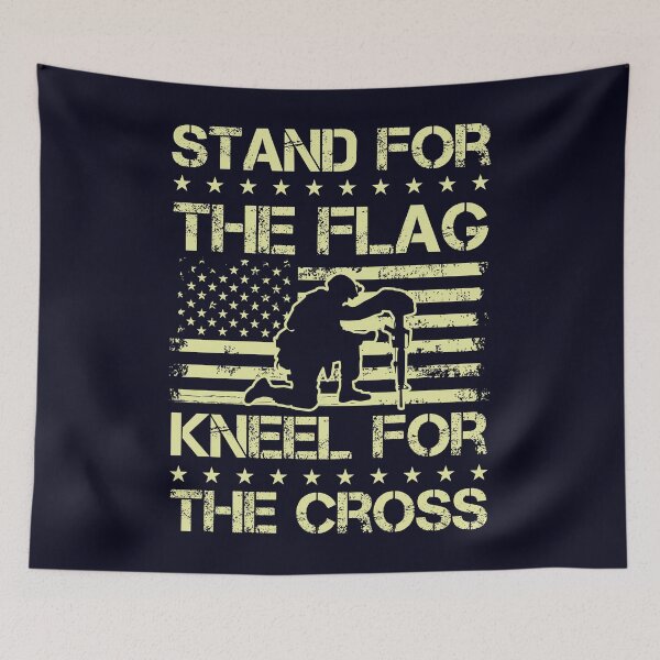 Item preview, Stand for the Flag Kneel for the Cross Veteran designed and sold by mmos.