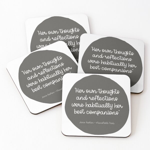 Artikelvorschau, Ihre eigenen Gedanken waren ihre besten Begleiter - Mansfield Park Quote, Jane Austen entworfen und verkauft von heyitsclara.
