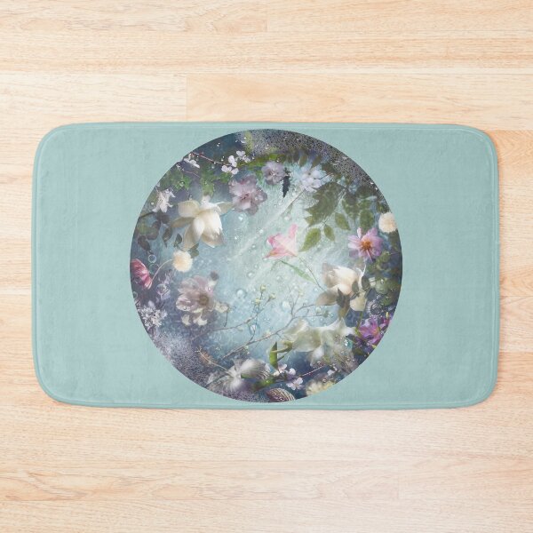Item preview, Flowers and Waters in Pale Pink and White designed and sold by Eva Nev.