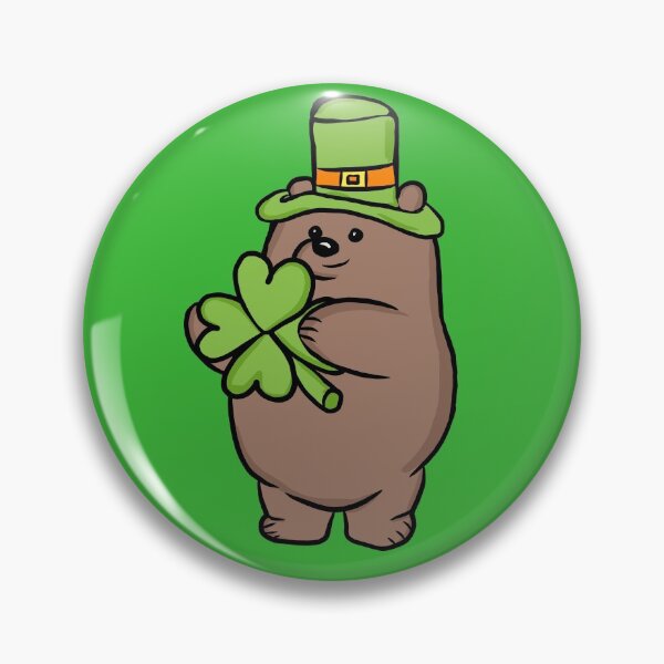 Item preview, St. Patrick's Day Grizzly designed and sold by RoserinArt.