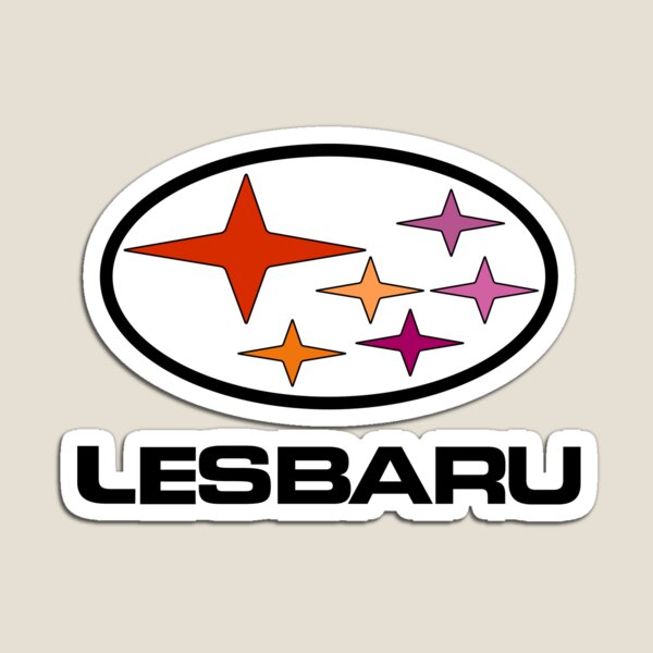Item preview, Lesbaru - Lesbian Car Logo designed and sold by Make & Mischief Studio.