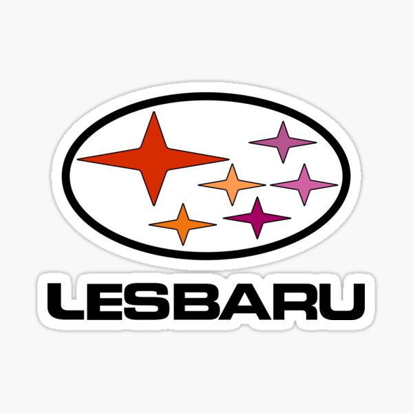 Lesbaru - Lesbian Car Logo Sticker