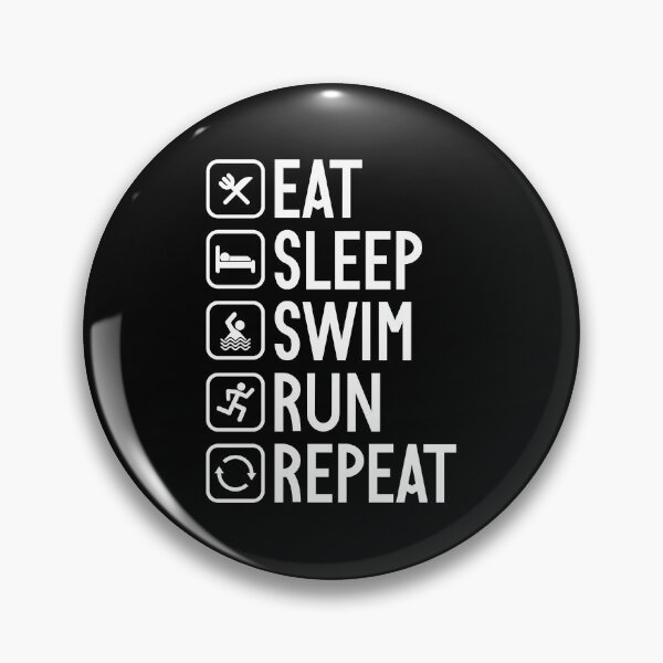 Item preview, Eat Sleep Swim Run Repeat Aquathlon print designed and sold by jakehughes2015.
