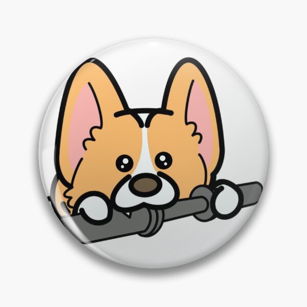 Item preview, Dumbbell Corgi designed and sold by Doodles From My Noodle.