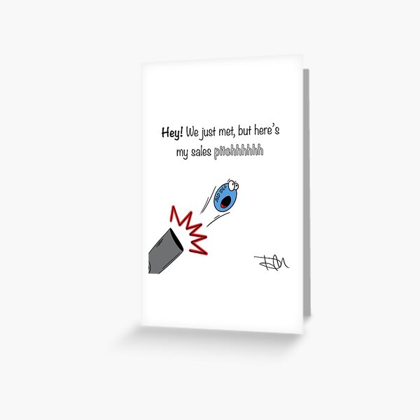 Sales Pitch Cartoon Greeting Card