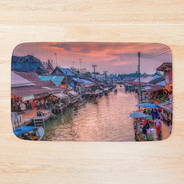 Item preview, Floating Market Sunset Thailand designed and sold by AJEvans.