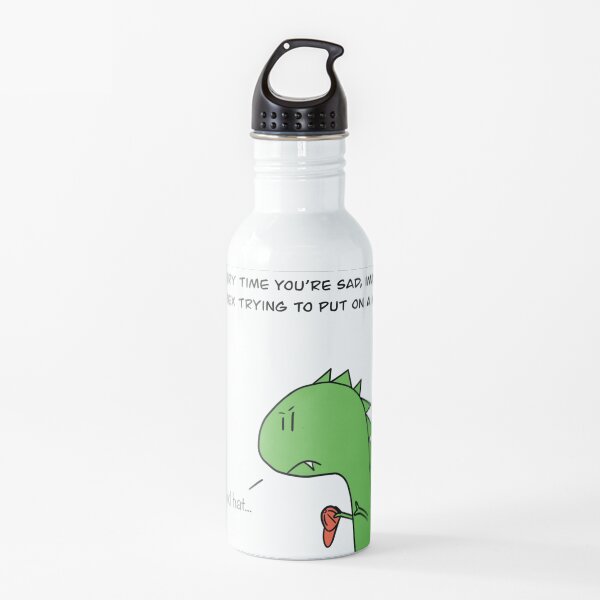 T Rex Cartoon Water Bottle
