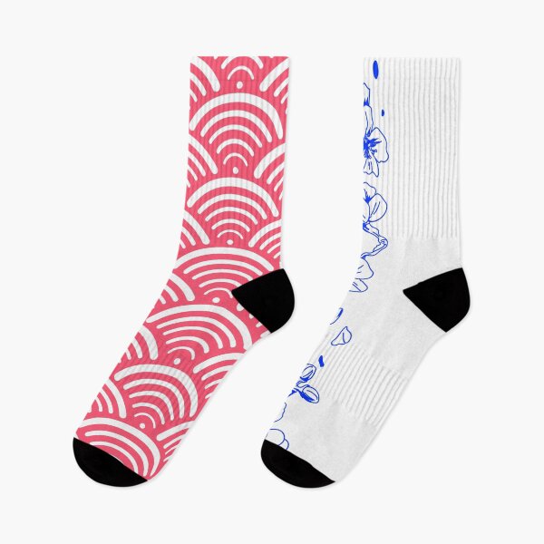 Item preview, Wave & Flower Japanese Pattern designed and sold by SobaWaveStudio.