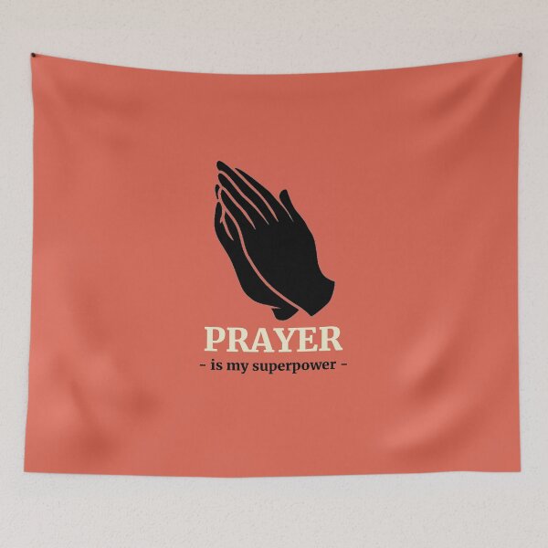 Item preview, Prayer is My Superpower - Salmon Background designed and sold by ittybittyowl.