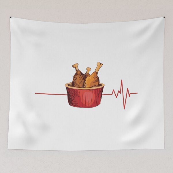 Item preview, Fried chicken heartbeat designed and sold by Raseelvm.