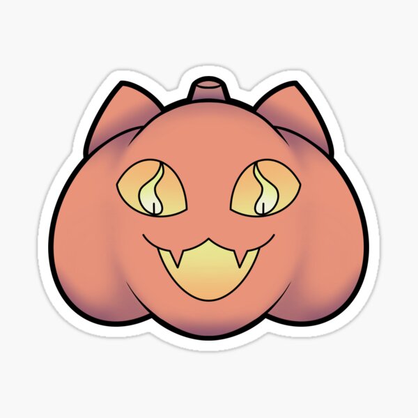 Cute Cat Jack-o’-lantern Sticker