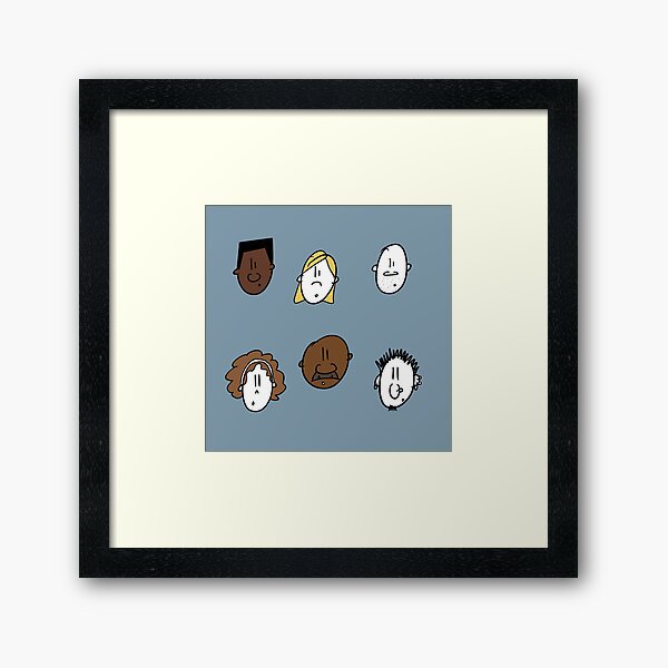 Diversity Cartoon Framed Art Print