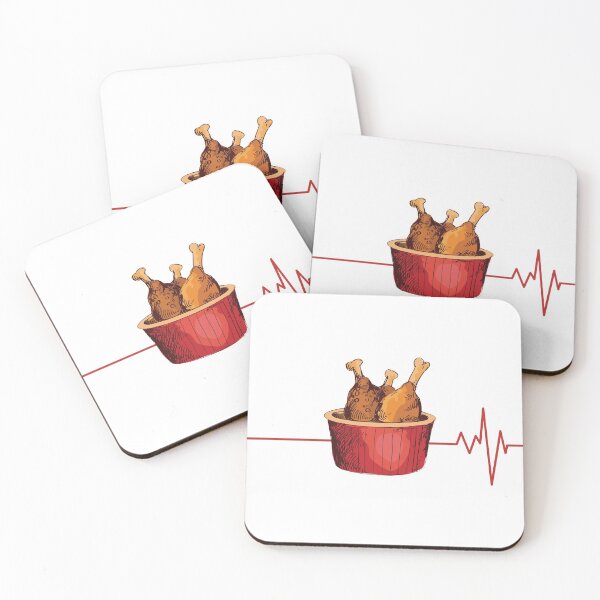 Item preview, Fried chicken heartbeat designed and sold by Raseelvm.