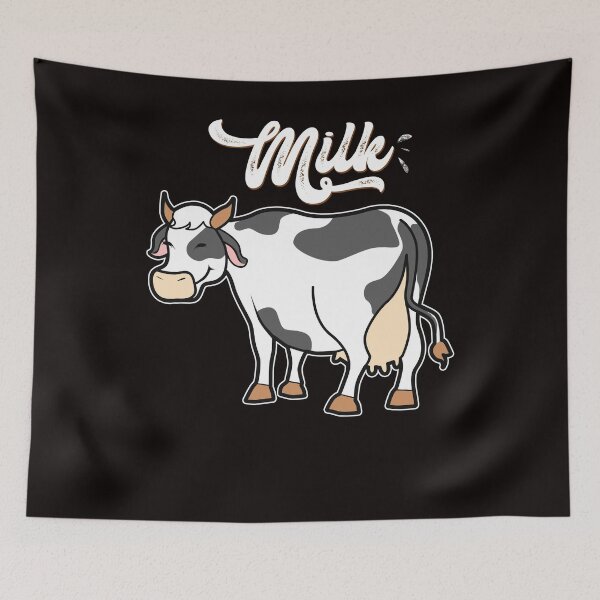 Item preview, Cow milk text cute designed and sold by Imutobi.