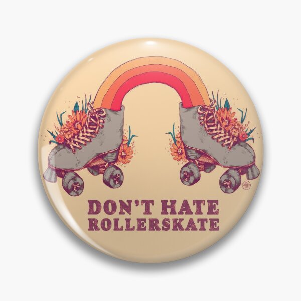 Item preview,  Don't Hate Rollerskate - Retro 70s Illustration - Color Variation 2 designed and sold by chrystakay.