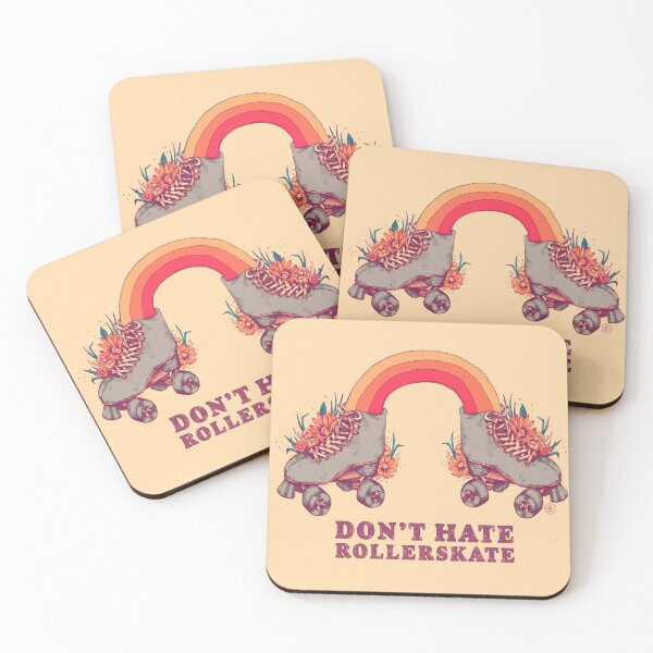 Item preview,  Don't Hate Rollerskate - Retro 70s Illustration - Color Variation 2 designed and sold by chrystakay.