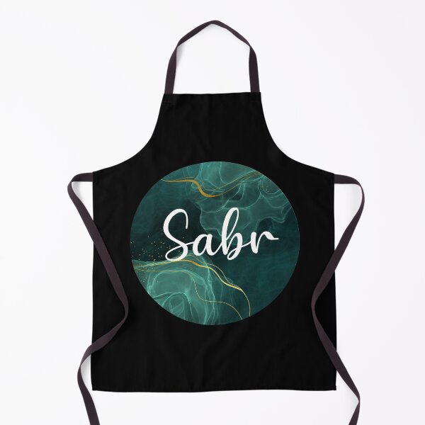 Item preview, Sabr - Patience - Islamic saying (Circle Gold Foil EffectI in Blue) designed and sold by MiniMoonandStar.