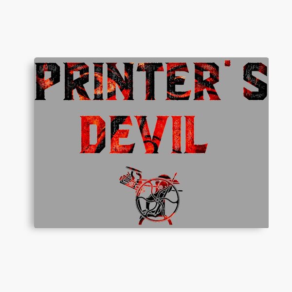 Printer's Devil Typographical Letterpress Design Canvas Print