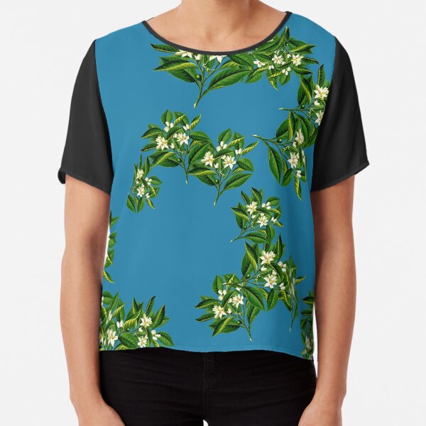 Vista previa del artículo con la obra «Patrón floral con fondo azul», diseñado y vendido por Rell1970.