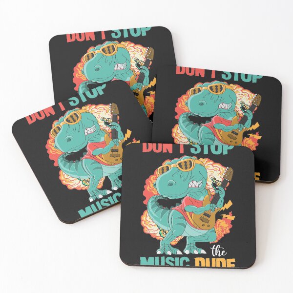 Item preview, Cute dinosaur with a guitar designed and sold by MeisterEber.