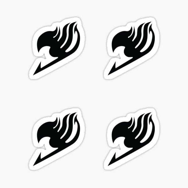 Fairy Tail logo, handmade, black and white Sticker