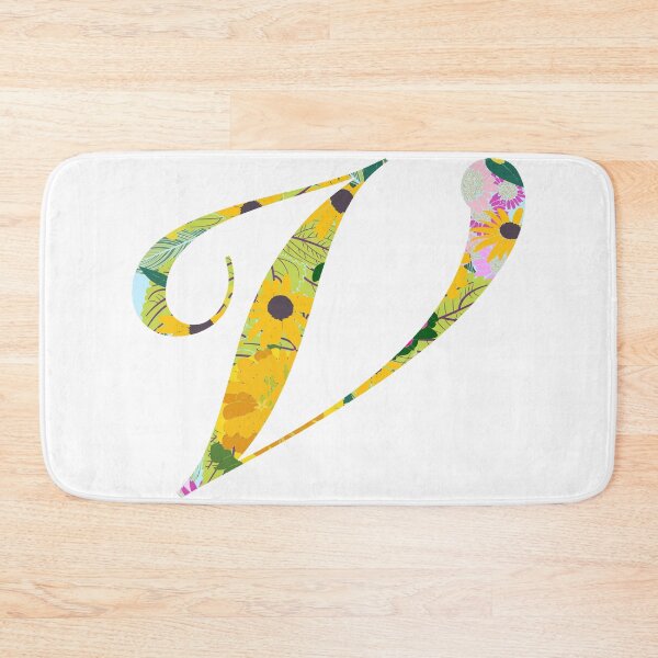 Item preview, Monogram Floral Cursive Letter V designed and sold by sporadicdoodlin.