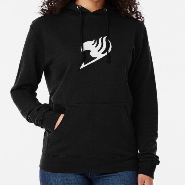 Fairy Tail logo, handmade, blanc et noir Sweat à capuche léger
