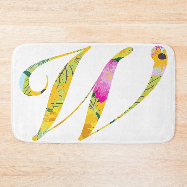 Item preview, Monogram Floral Cursive Letter W designed and sold by sporadicdoodlin.