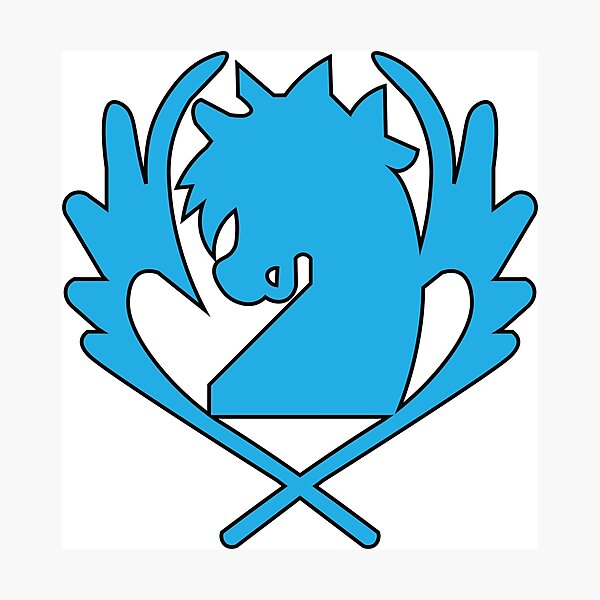 Blue Pegasus Fairy Tail Logo Handmade Photographic Print By Gaalaxyz Redbubble