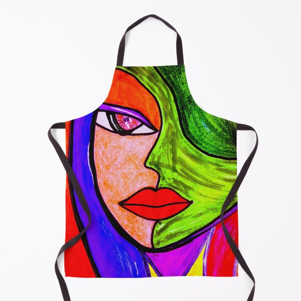 Item preview, Colorful Abstract Portrait Painting designed and sold by CrazyCraftLady.