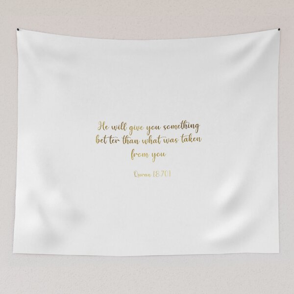 Item preview, Gold Foil Effect - He Will Give You Something Better - Islamic Quran Quote (White) designed and sold by MiniMoonandStar.