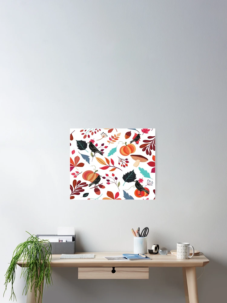 Thumbnail 2 of 3, Poster, Fall Pattern designed and sold by Croneandquill.