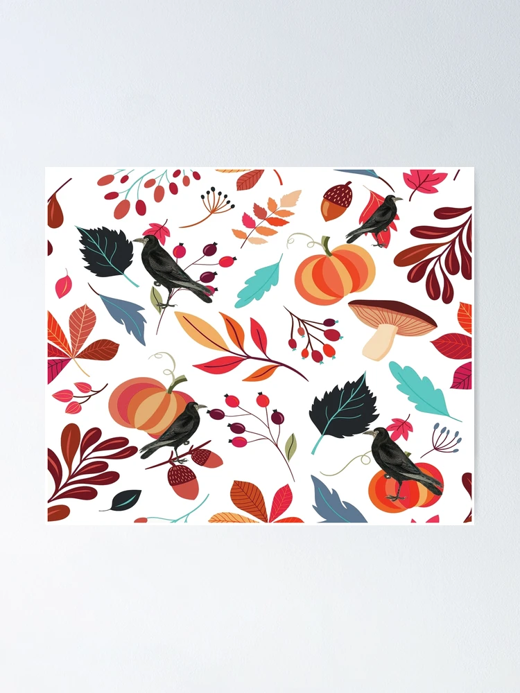 Thumbnail 1 of 3, Poster, Fall Pattern designed and sold by Croneandquill.