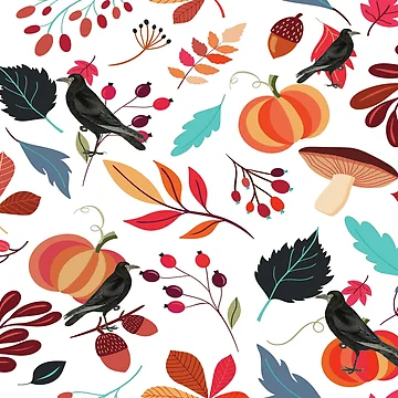 Artwork thumbnail, Fall Pattern by Croneandquill