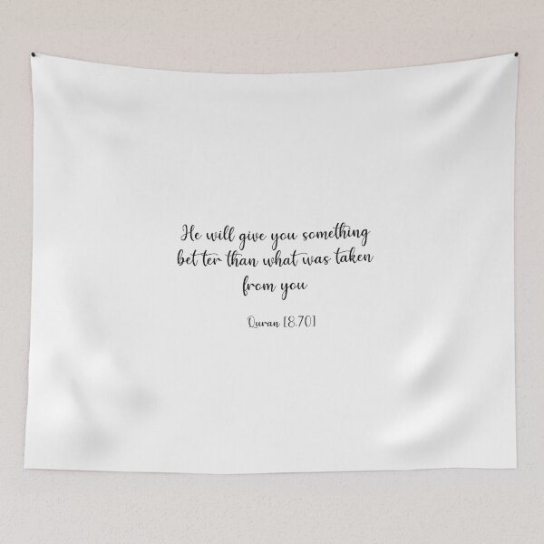 Item preview, He Will Give You Something Better - Islamic Quran Quote (Black Text) designed and sold by MiniMoonandStar.