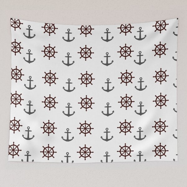 Item preview, Ship Wheel and Anchor Pattern designed and sold by BarrowmanAngel.