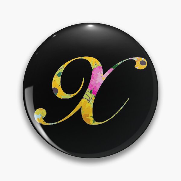 Item preview, Monogram Floral Cursive Letter X designed and sold by sporadicdoodlin.
