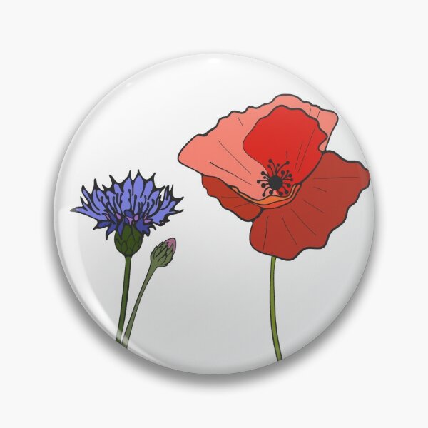Artikelvorschau, Mohn- und Kornblumengrenze entworfen und verkauft von EngineerGoC.