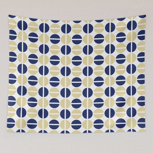 Item preview, Geometric Circles (navy blue/cream) designed and sold by Design Minds Boutique.