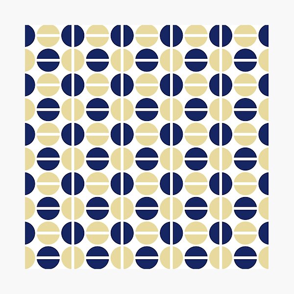 Item preview, Geometric Circles (navy blue/cream) designed and sold by Design Minds Boutique.