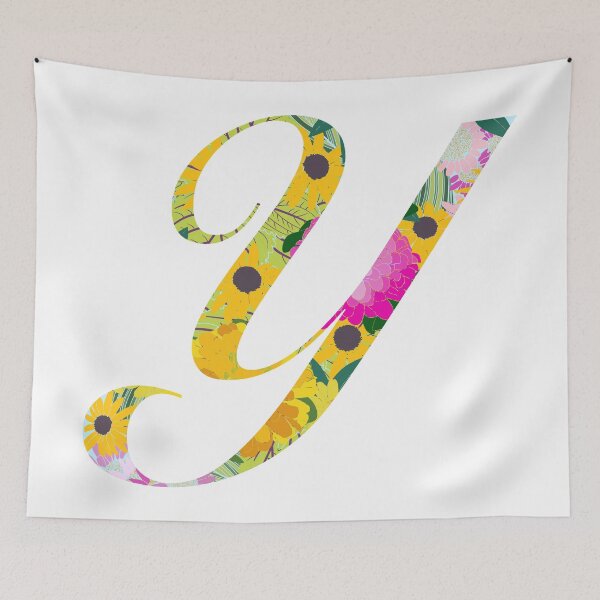 Item preview, Monogram Floral Cursive Letter Y designed and sold by sporadicdoodlin.