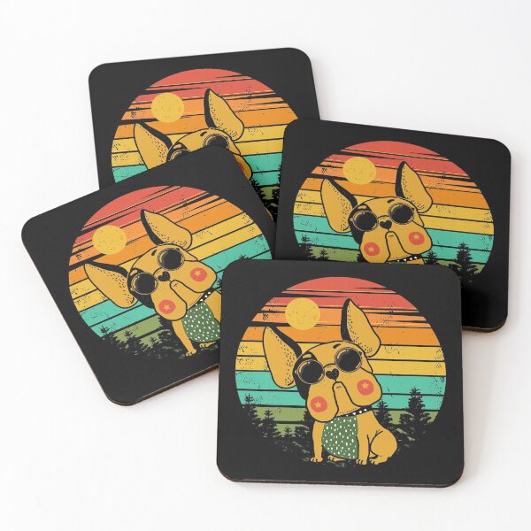 Item preview, Stylish Dog With Retro Vintage Sunset designed and sold by Ribsa.